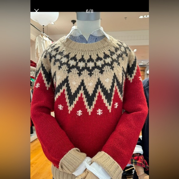 Polo Ralph Lauren Fair Isle Wool-Blend Sweater Women’s size S NWT retail$298 - Picture 4 of 12